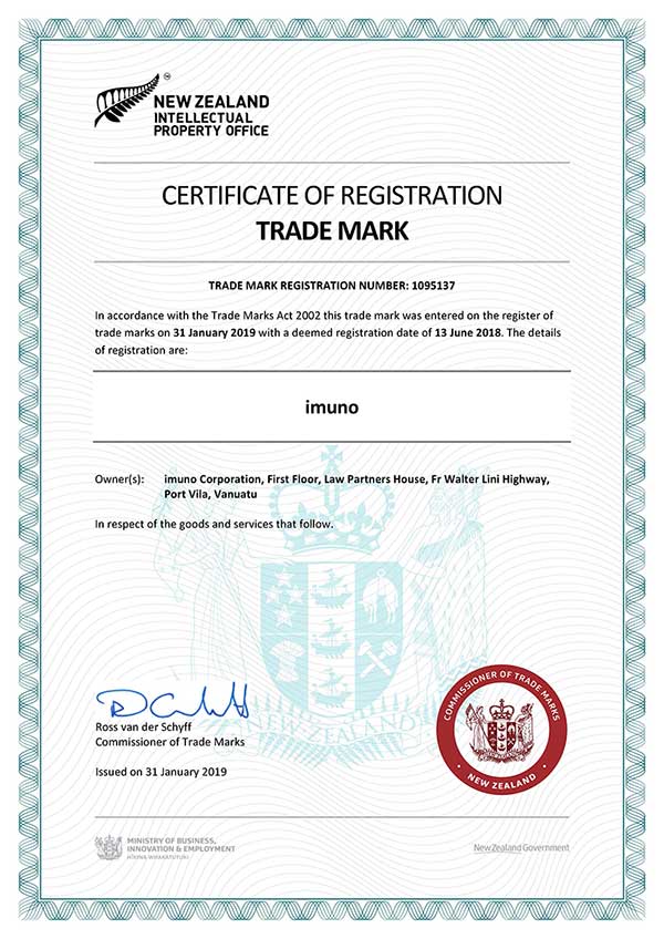 imuno Registered TradeMark